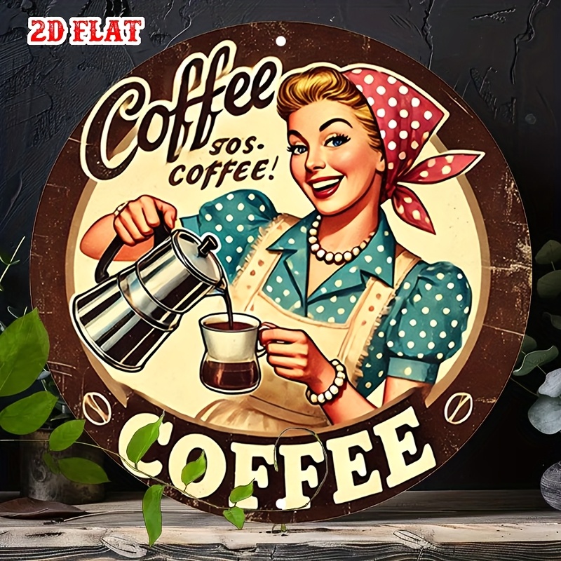 [2D Flat] 1pc Retro Round Alum - Vintage Collectible Plates review and price