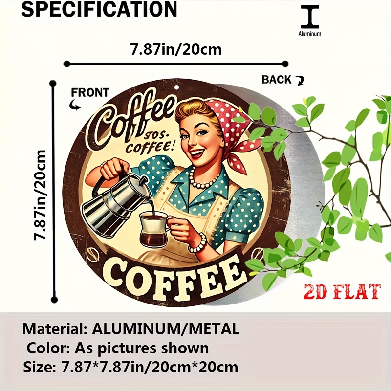 [2D Flat] 1pc Retro Round Alum - Vintage Collectible Plates review and price