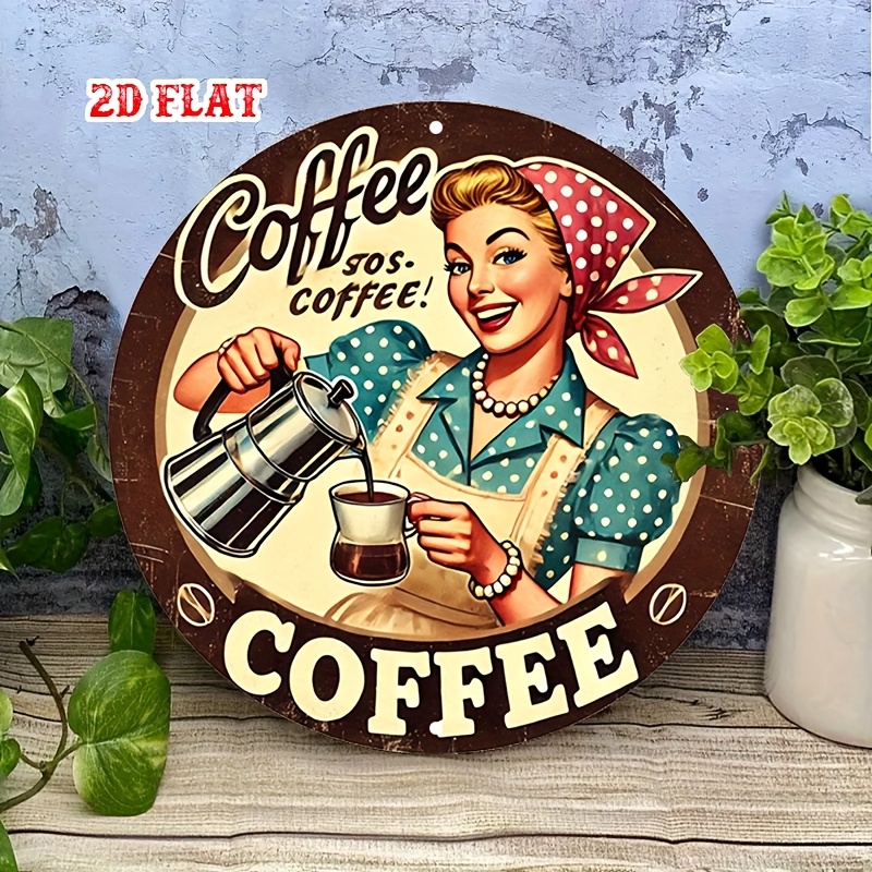 [2D Flat] 1pc Retro Round Alum - Vintage Collectible Plates review and price