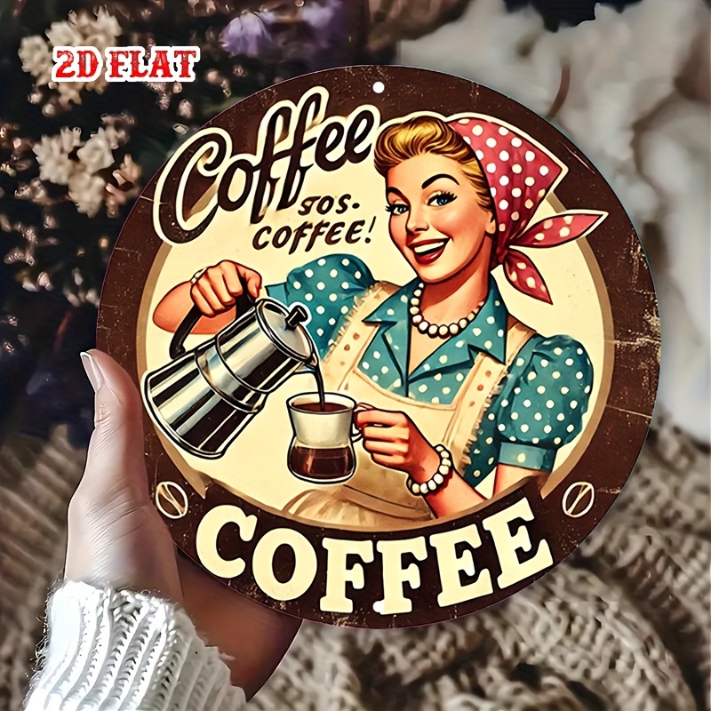 [2D Flat] 1pc Retro Round Alum - Vintage Collectible Plates review and price