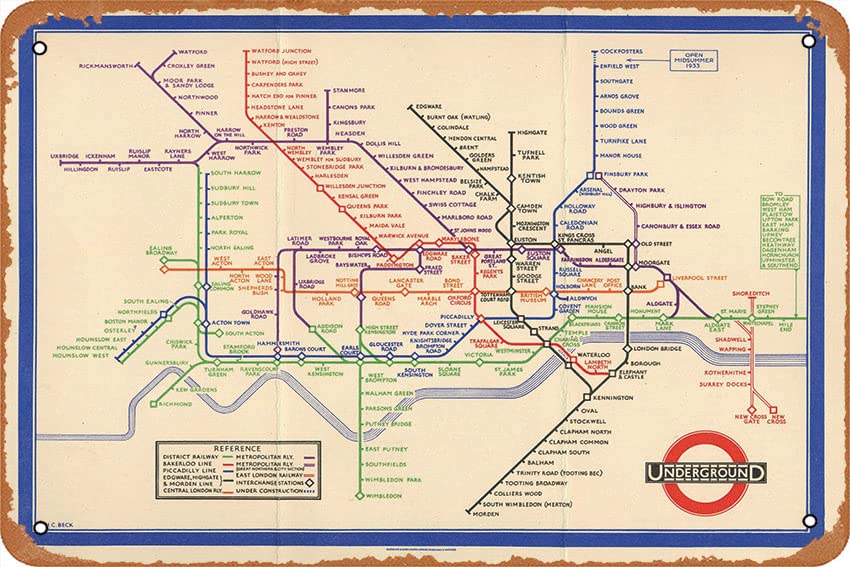 muecddoa Retro London Undergro - Vintage Collectible Posters review and price
