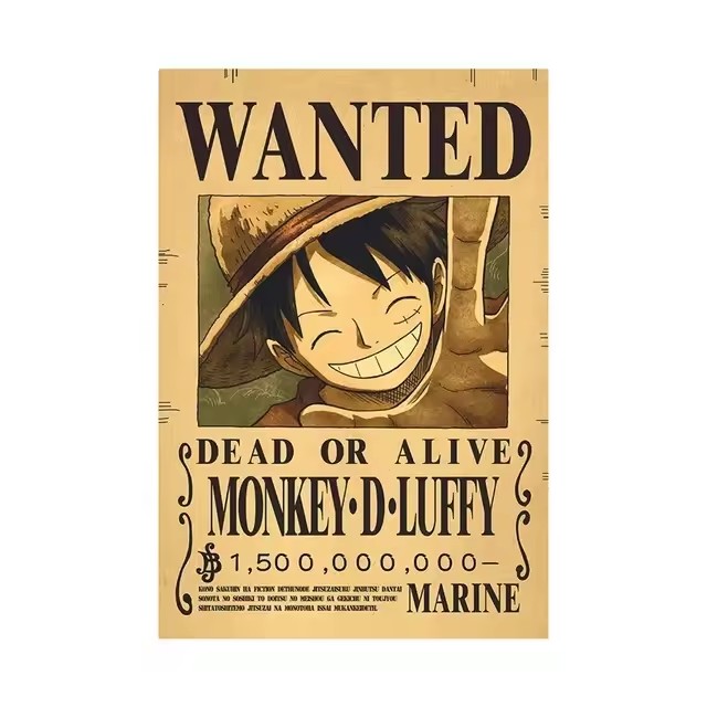 Anime One Piece Bounty Wanted  - Vintage Collectible Posters review and price