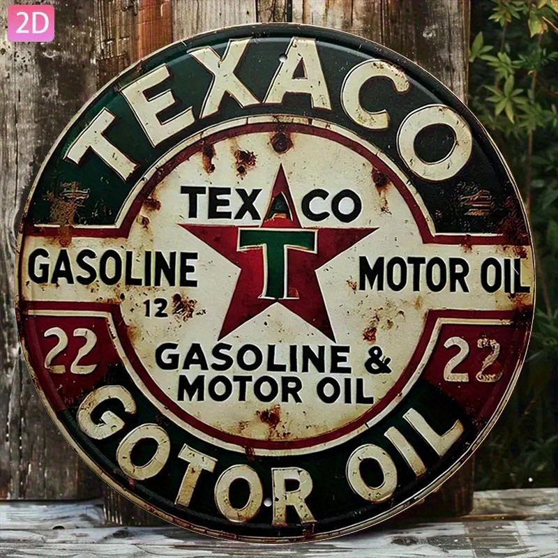 Vintage Texaco Oil Metal Sign— - Vintage Collectible Plates review and price